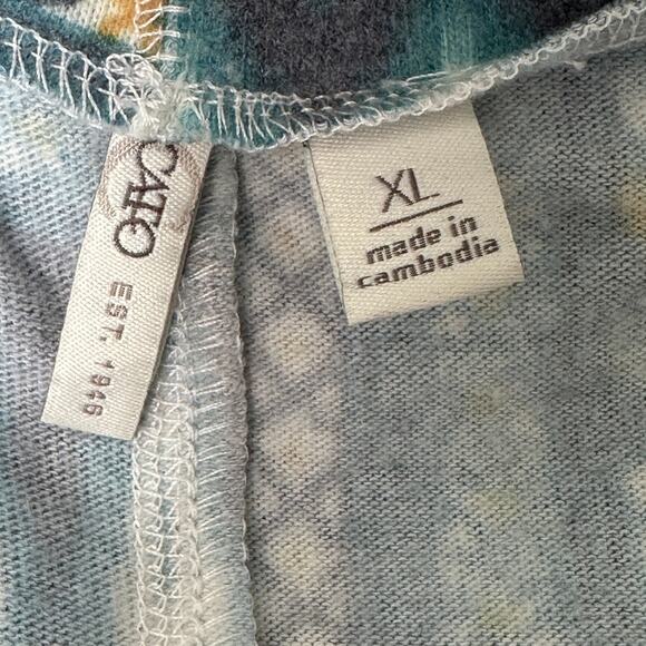 Cato Cowl Neck Pullover Top Size XL Aztec Southwest Print Batwing Long Sleeve - Picture 3 of 9